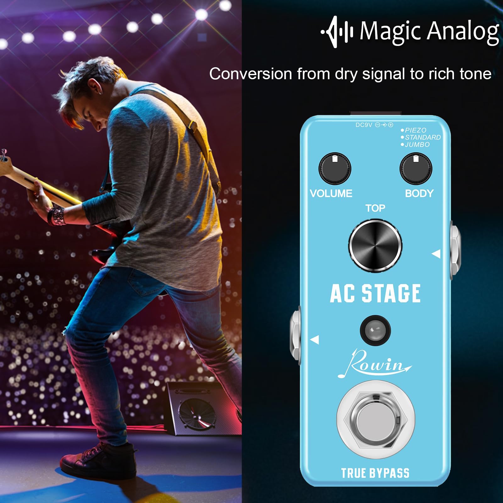 Amazon.com: Rowin Acoustic AC Stage Acoustic Guitar Simulator